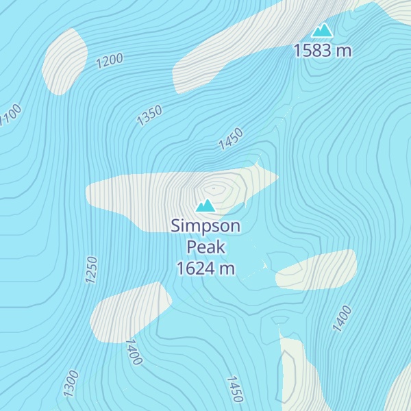 Map of Simpson Peak