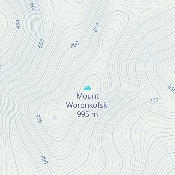 Map of Mount Woronkofski