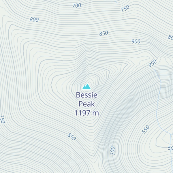 Map of Bessie Peak