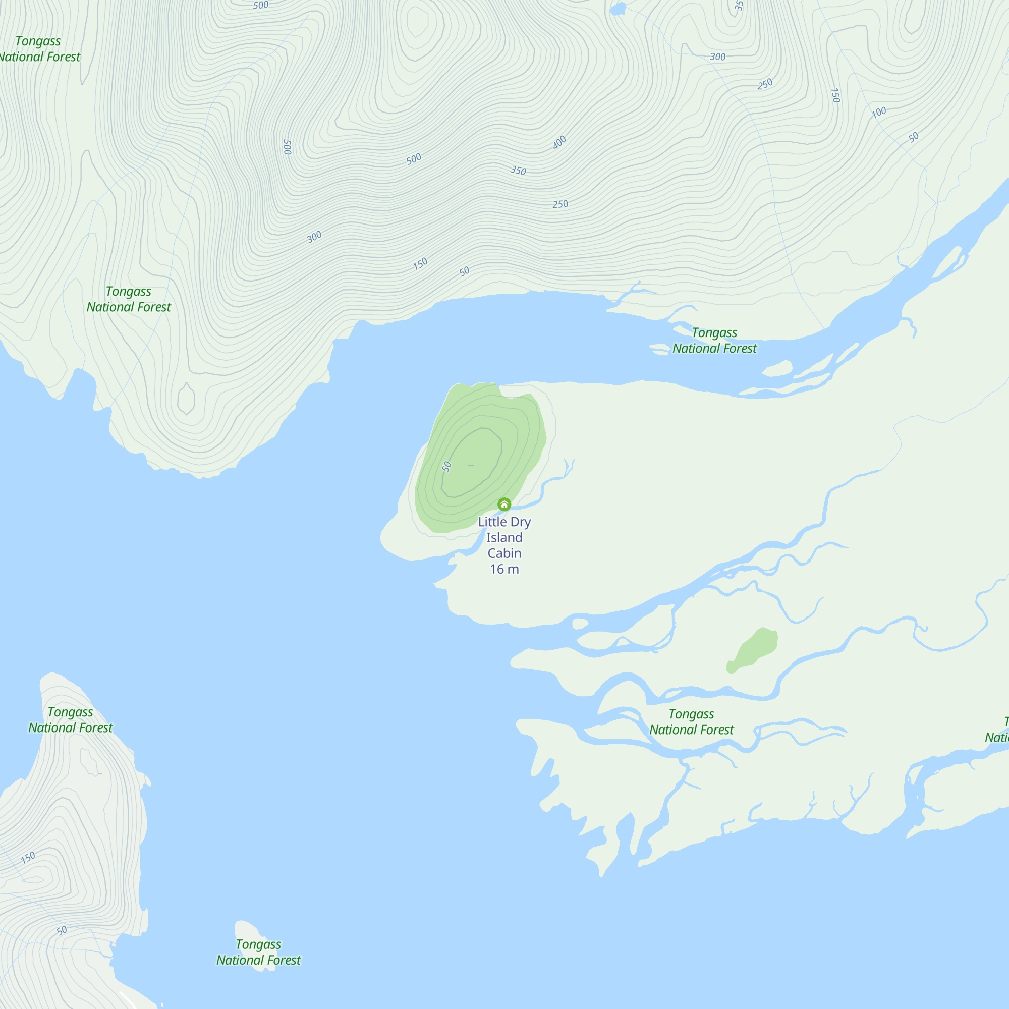 Little Dry Island Cabin map