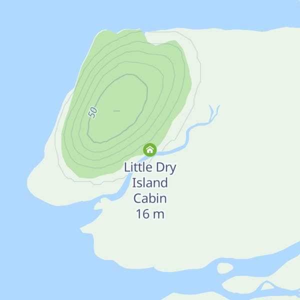 Map of Little Dry Island Cabin