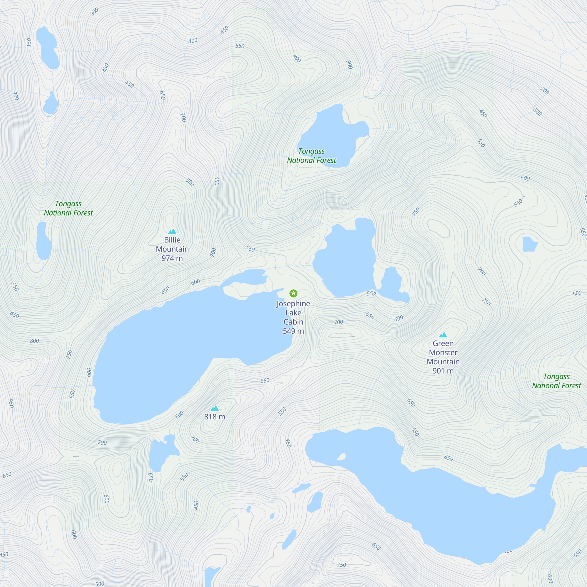 Josephine Lake Cabin map