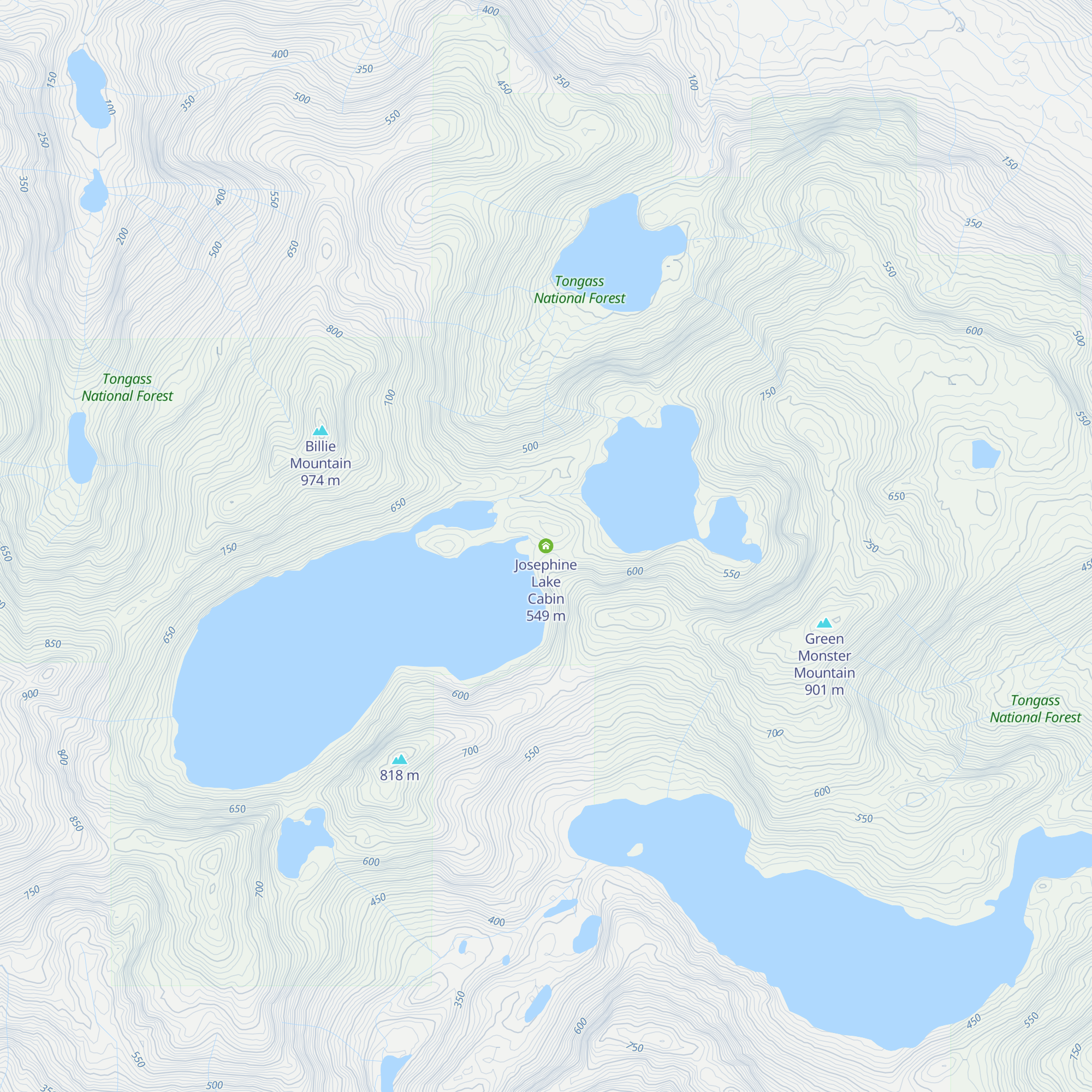 Josephine Lake Cabin map