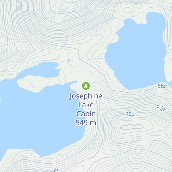Map of Josephine Lake Cabin
