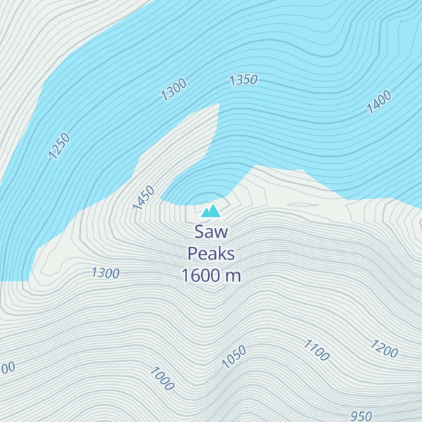Map of Saw Peaks