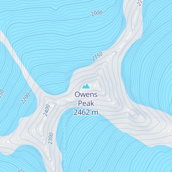 Map of Owens Peak