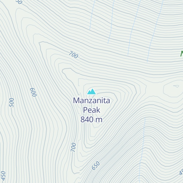 Map of Manzanita Peak