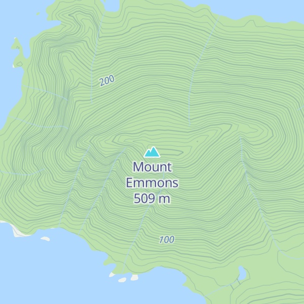 Map of Mount Emmons