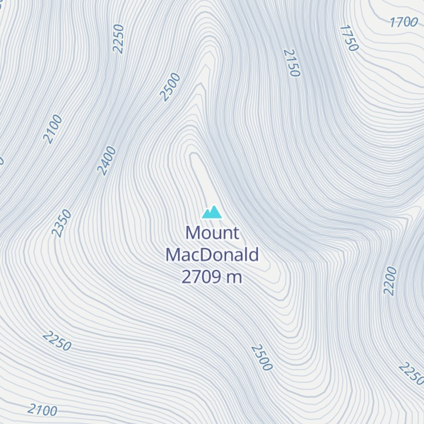 Map of Mount MacDonald