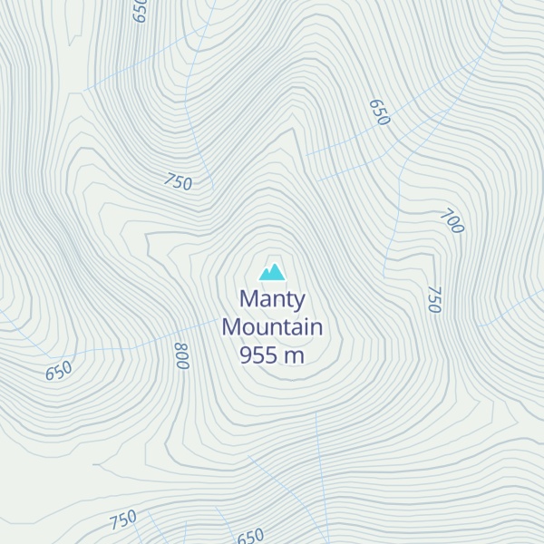 Map of Manty Mountain