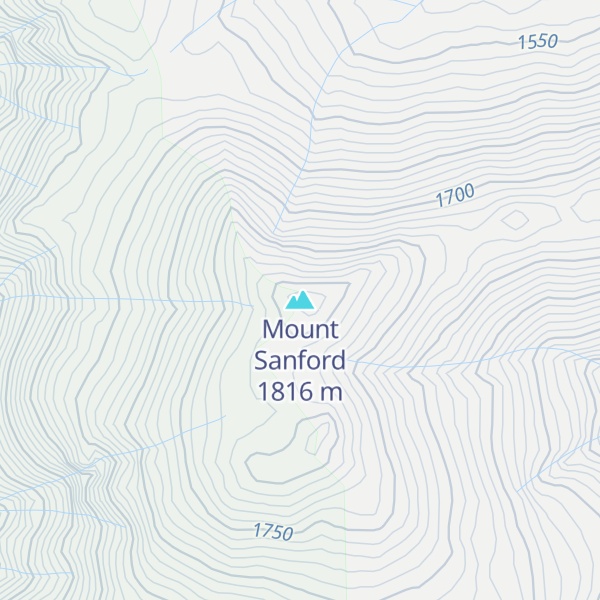 Map of Mount Sanford