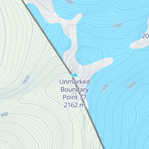 Map of Unmarked Boundary Point 77