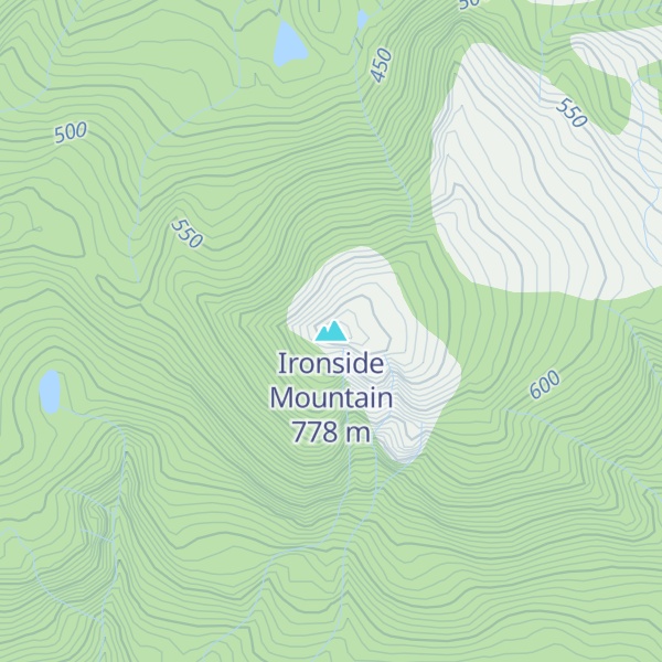 Map of Ironside Mountain