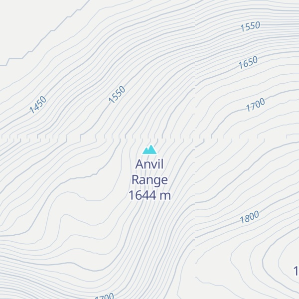 Map of Anvil Range