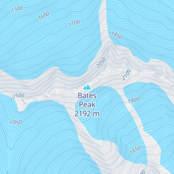 Map of Bates Peak