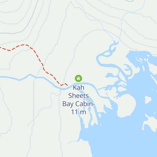 Map of Kah Sheets Bay Cabin-
