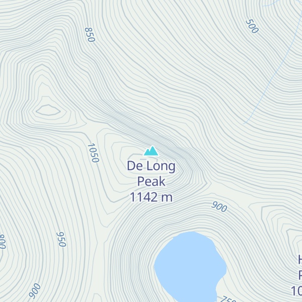 Map of De Long Peak