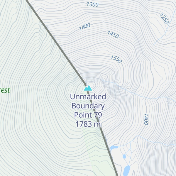 Map of Unmarked Boundary Point 79