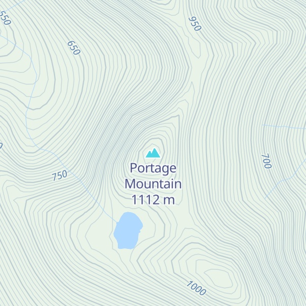 Map of Portage Mountain