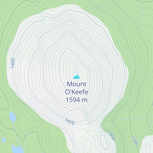Map of Mount O'Keefe