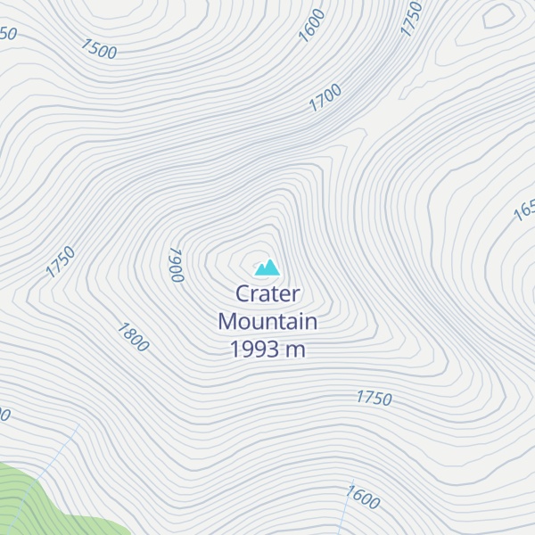 Map of Crater Mountain