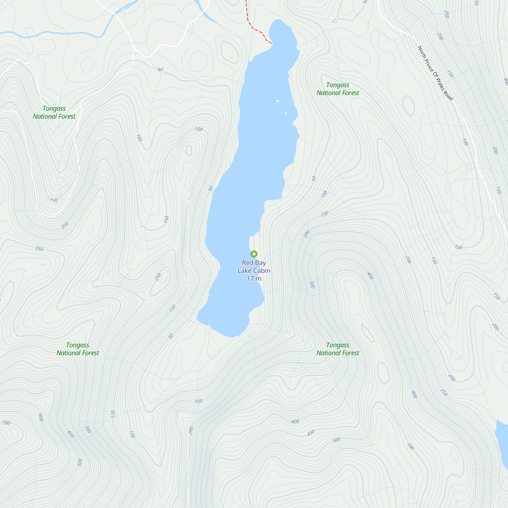 Red Bay Lake Cabin map