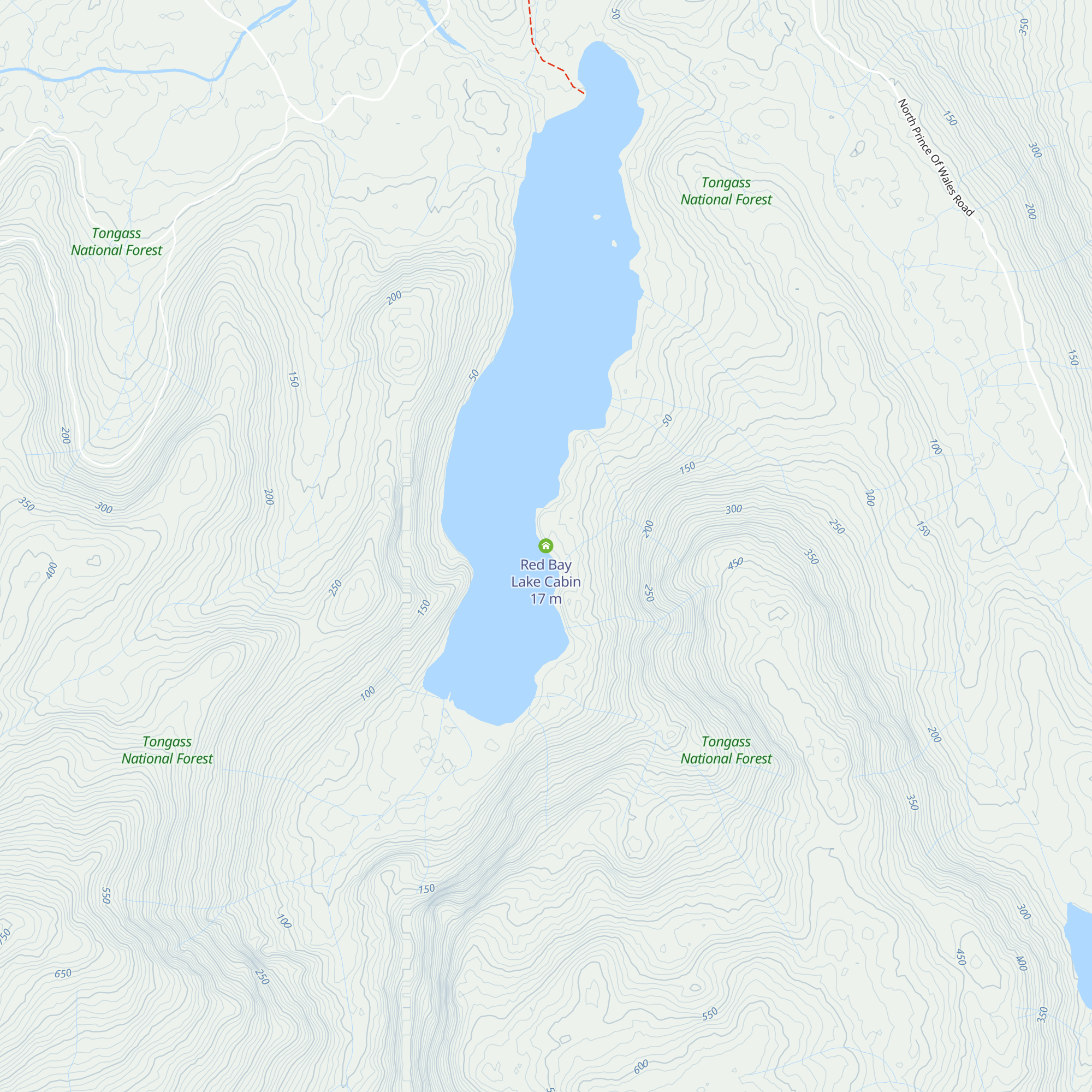 Red Bay Lake Cabin map