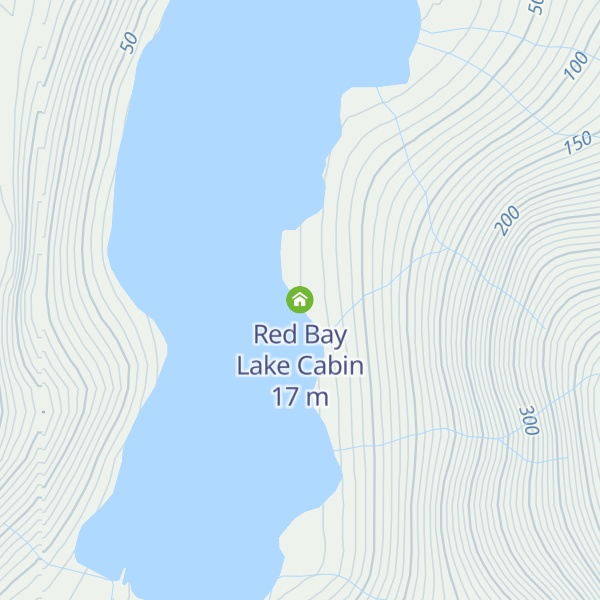Map of Red Bay Lake Cabin