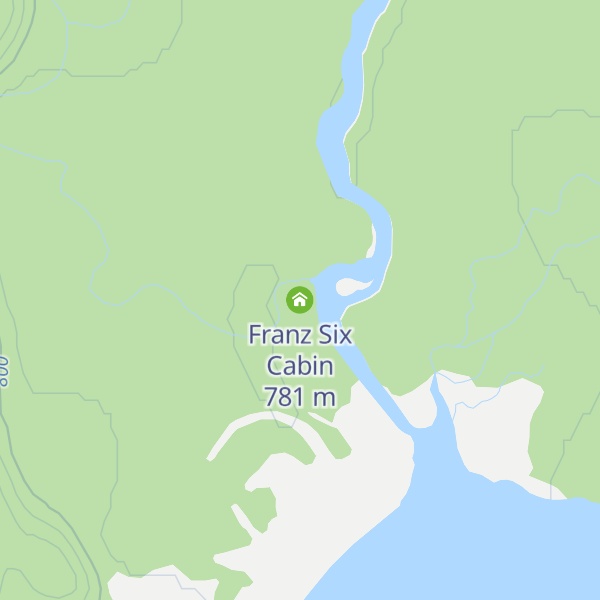 Map of Franz Six Cabin