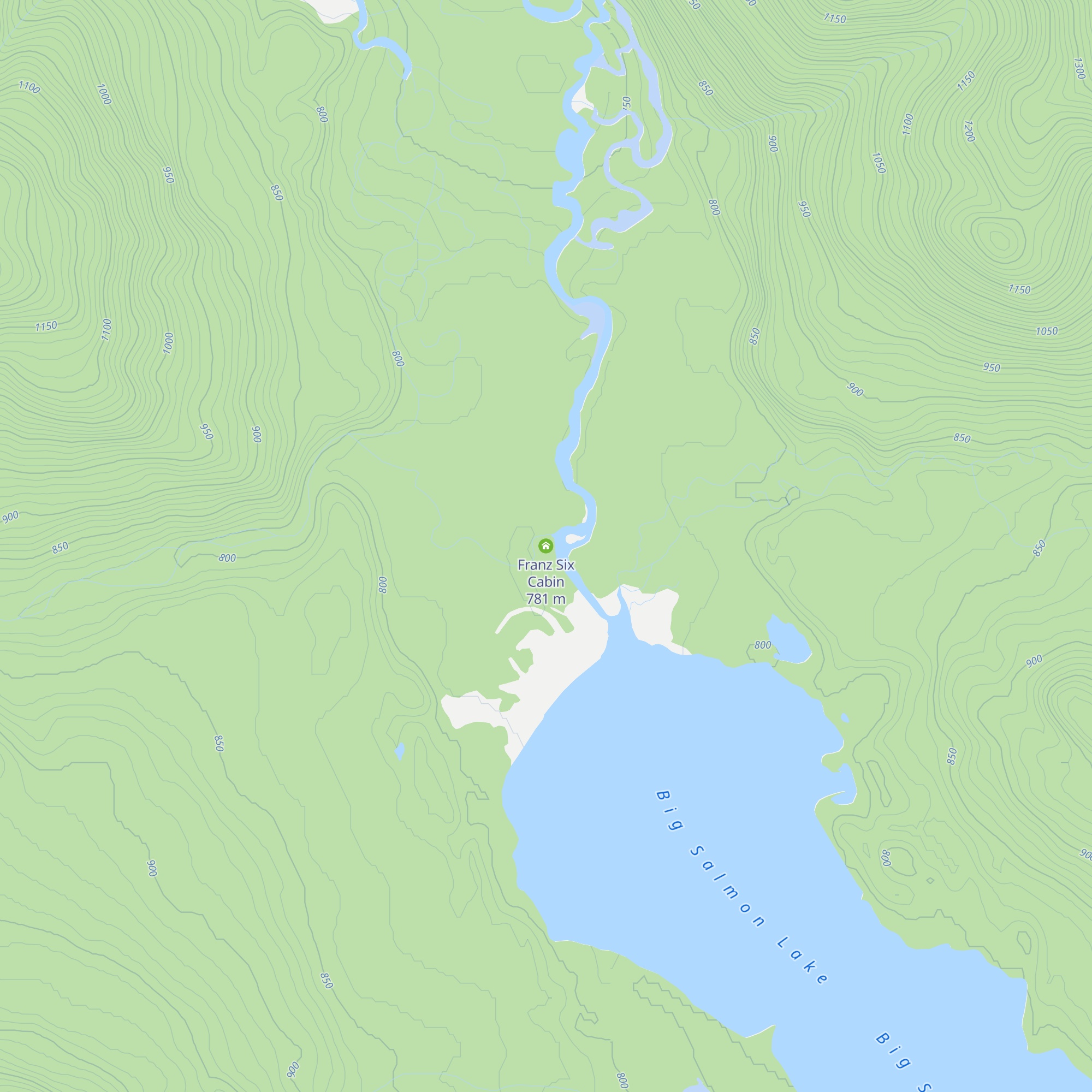Franz Six Cabin map