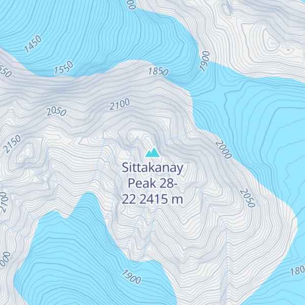 Map of Sittakanay Peak 28-22