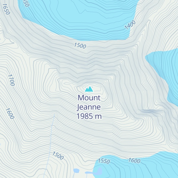 Map of Mount Jeanne