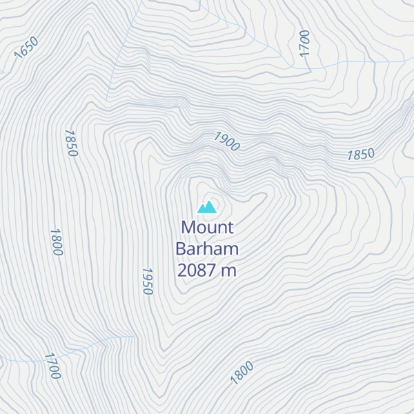 Map of Mount Barham