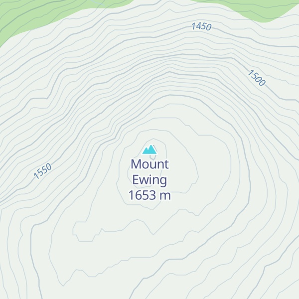 Map of Mount Ewing