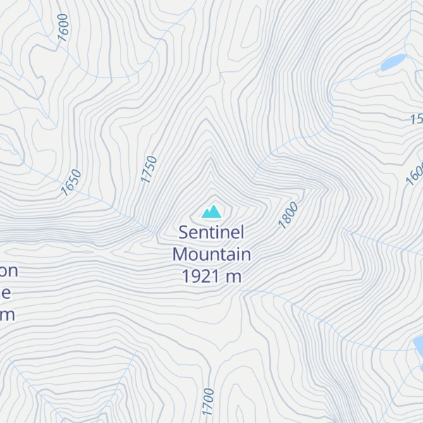 Map of Sentinel Mountain
