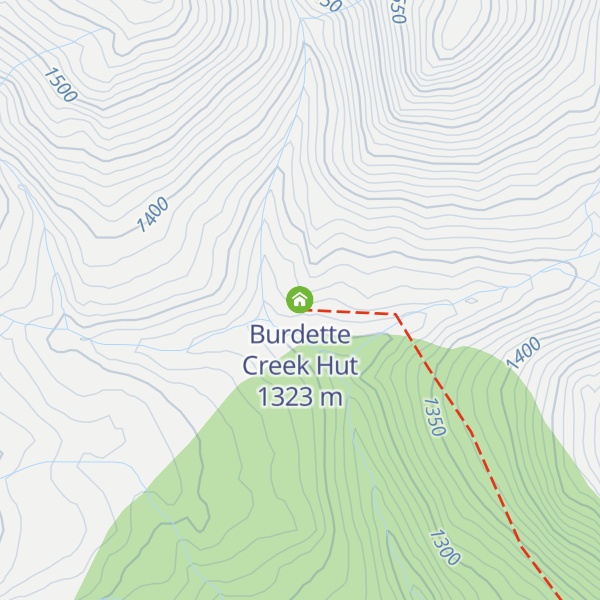 Map of Burdette Creek Hut