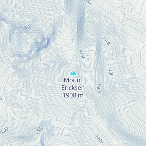 Map of Mount Ericksen