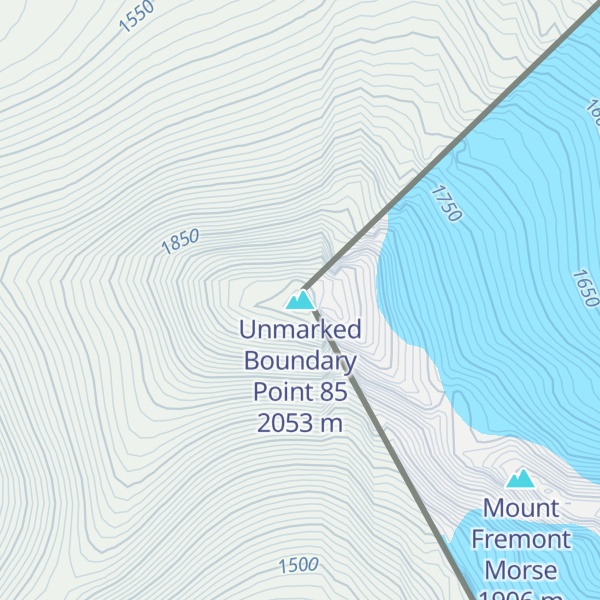 Map of Unmarked Boundary Point 85