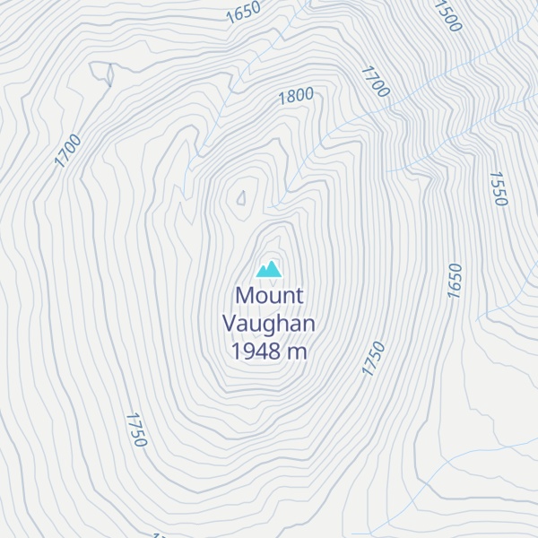 Map of Mount Vaughan