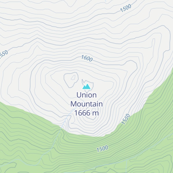Map of Union Mountain