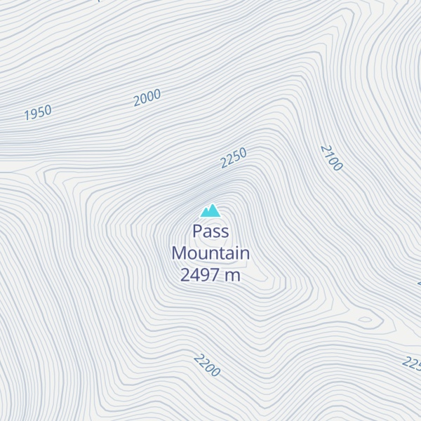 Map of Pass Mountain