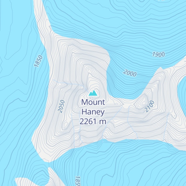 Map of Mount Haney