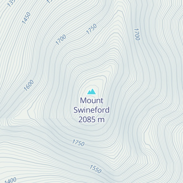 Map of Mount Swineford