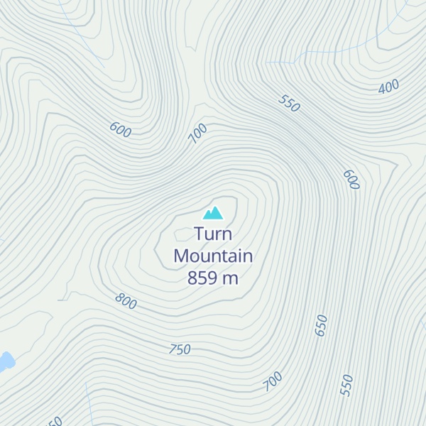 Map of Turn Mountain