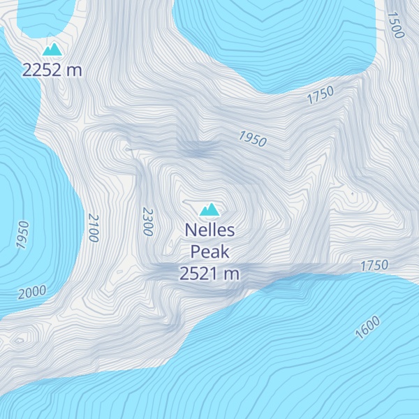 Map of Nelles Peak