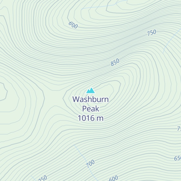 Map of Washburn Peak