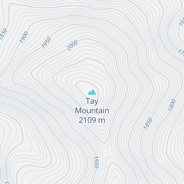 Map of Tay Mountain