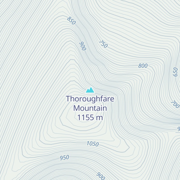 Map of Thoroughfare Mountain
