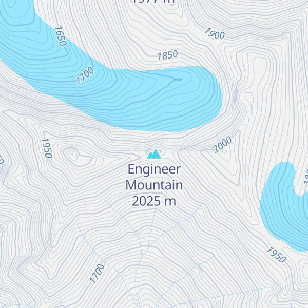 Map of Engineer Mountain