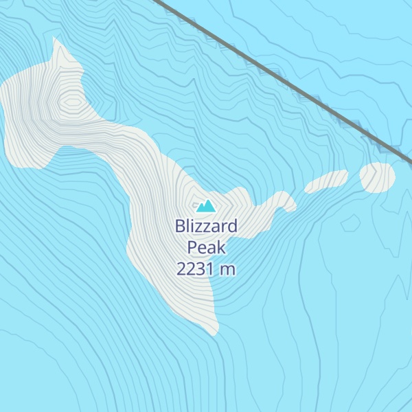 Map of Blizzard Peak